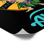 Hawaiian Surfing Buddha Aloha Hawaii Beach Yoga  ポスター (角)