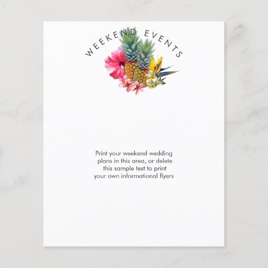 Hawaiian Themed Weekend Wedding Events チラシ (正面)