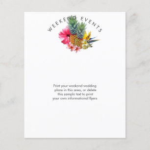 Hawaiian Themed Weekend Wedding Events チラシ