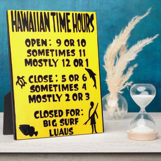 hawaiian time plaque フォトプラーク (側面)