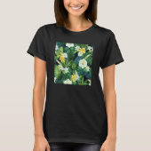 Hawaiian Tropical Flower Leaf Pattern Beach Vacati Tシャツ (正面)