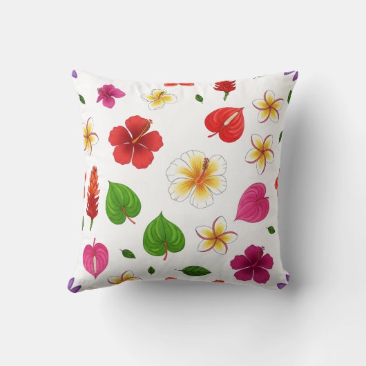 Hawaiian Tropical Flowers  クッション (裏面)