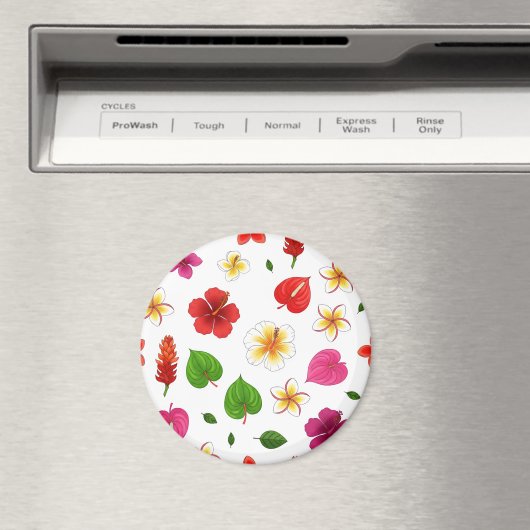 Hawaiian Tropical Flowers マグネット (インサイチュ (食洗機))