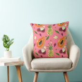 Hawaiian Tropical Fruit Pattern Throw Pillow クッション (椅子)