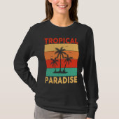 Hawaiian Tropical Paradise Hawaii Pineapple Tiki Tシャツ (正面)