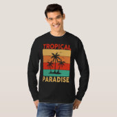 Hawaiian Tropical Paradise Hawaii Pineapple Tiki Tシャツ (正面フル)