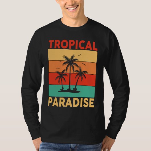 Hawaiian Tropical Paradise Hawaii Pineapple Tiki Tシャツ (正面)