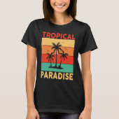 Hawaiian Tropical Paradise Hawaii Pineapple Tiki Tシャツ (正面)
