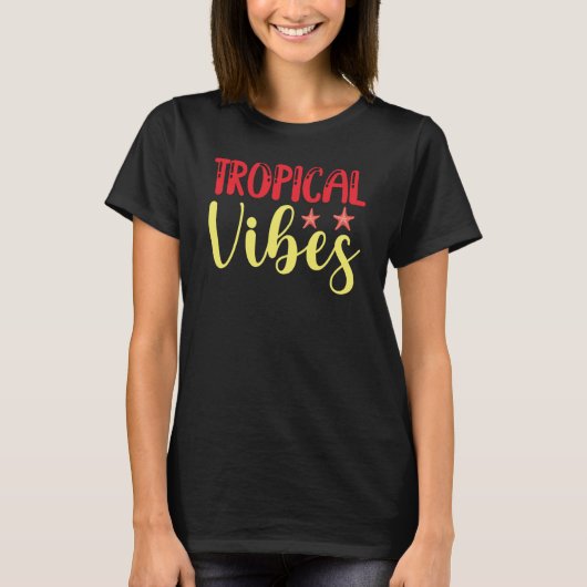 Hawaiian Tropical Vibes Tiki Hawaii Tシャツ (正面)