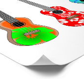 Hawaiian Ukulele Aloha Hawaii ポスター (角)