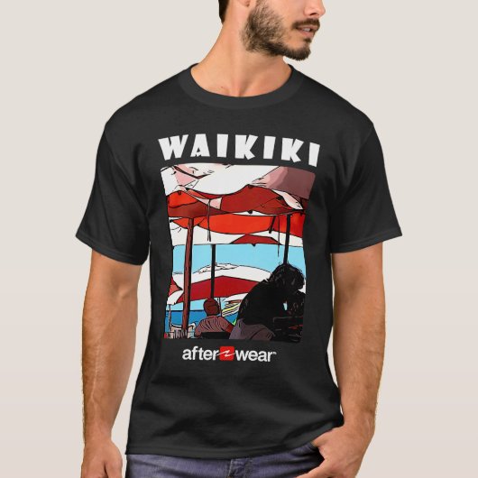 Hawaiian Waikiki Beach Mai Tai Bar Souvenir Tシャツ (正面)