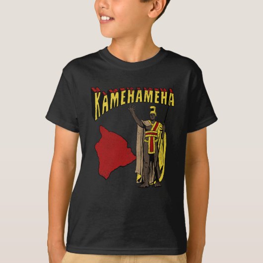Hawaiian Warrior Chief King Kamehameha Vintage  Tシャツ (正面)