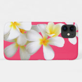 Hawaiian white plumeria flower pink Case-Mate iPhoneケース (裏面(横))