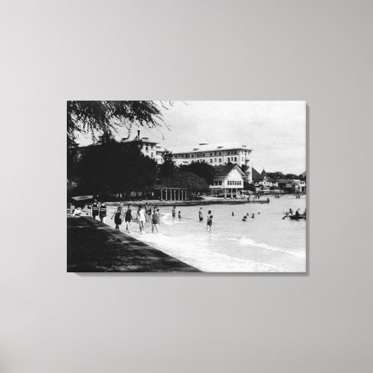 HawaiiBeachfrontシーン写真ハワイ キャンバスプリント (正面)