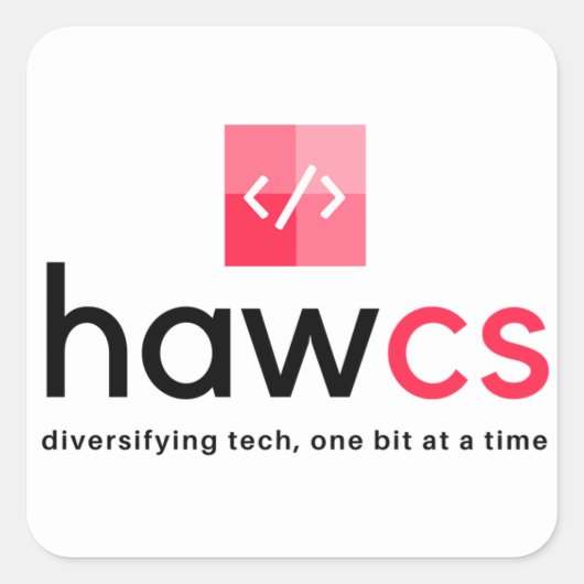 HAWCSクラブスクエアステッカー スクエアシール (正面)