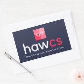 HAWCSクラブネイビー長方形ステッカー 長方形シール (封筒)