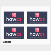 HAWCSクラブネイビー長方形ステッカー 長方形シール (シート)