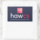 HAWCSクラブネイビー長方形ステッカー 長方形シール (バッグ)