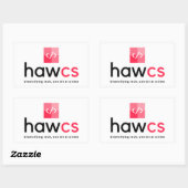 HAWCSクラブ長方形ステッカー 長方形シール (シート)