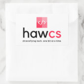 HAWCSクラブ長方形ステッカー 長方形シール (バッグ)