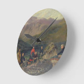 HaweswaterのT7833魚釣り ラウンド壁時計 (傾斜)