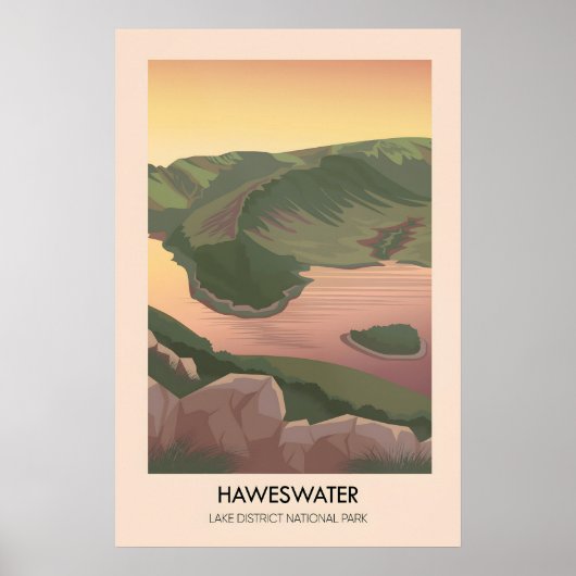 Haweswater Lake District Travel Poster ポスター (正面)