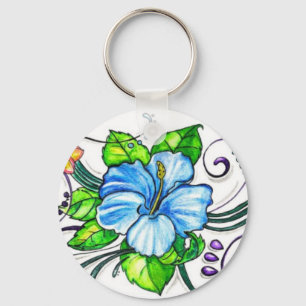 Hawiianのハイビスカスの花 キーホルダー