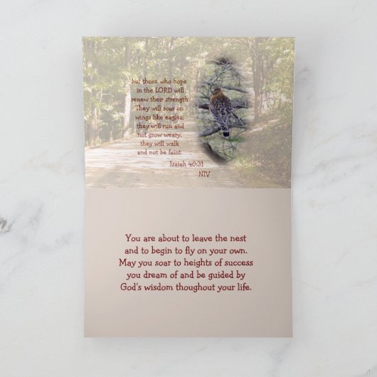 Hawkのお祝い – 任意カスタマイズの大事な行事 カード (内部)