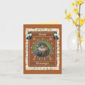 Hawk – メッセンジャー – カスタムグリーティングカード カード (黄色い花)