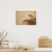 Hawk on Screen Perch ポスター (キッチン)