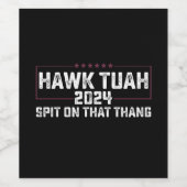 Hawk Tuah 2024 つば吐いちゃうわ 大統領 ワインラベル (シングルラベル)