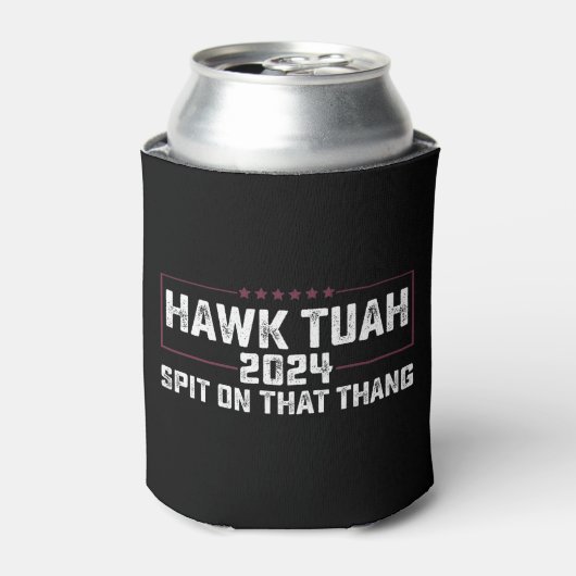 Hawk Tuah 2024 つば吐いちゃうわ 大統領 缶クーラー (缶正面)