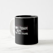 Hawk Tuah 2024 つば吐く大統領 ツートーンマグカップ (正面左)