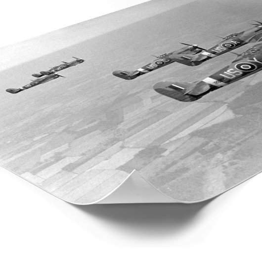 Hawker Typhoons of 56 Sqn. RAF ポスター (角)