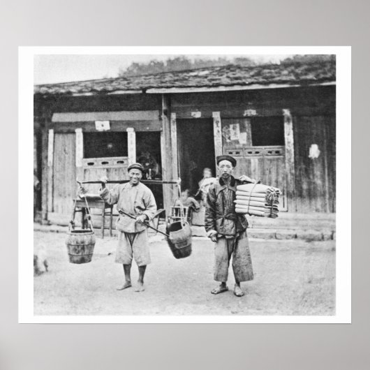 Hawkers中国の, c.1870 （写真b/w） ポスター (正面)