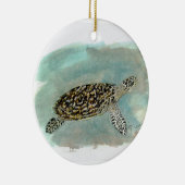 Hawksbillのウミガメのオーナメント セラミックオーナメント (右)