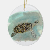 Hawksbillのウミガメのオーナメント セラミックオーナメント (左)