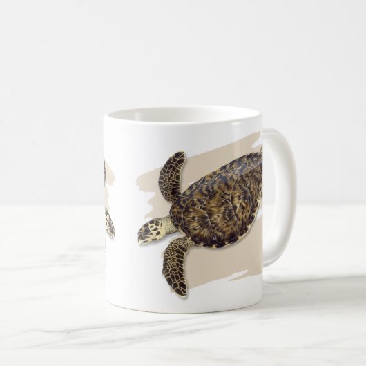 Hawksbillのウミガメのマグ コーヒーマグカップ (正面右)