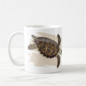 Hawksbillのウミガメのマグ コーヒーマグカップ (左)