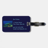 Hawksbillのウミガメの荷物のラベル ラゲッジタグ (裏面横)