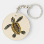 HawksbillのウミガメのHatchling Keychain キーホルダー (裏面)