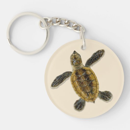 HawksbillのウミガメのHatchling Keychain キーホルダー (正面)