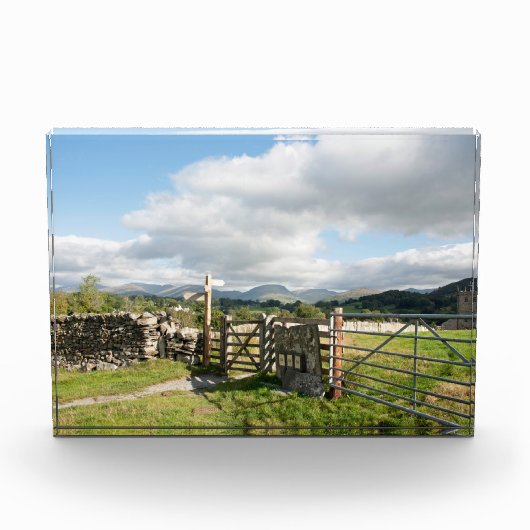 Hawkshead Cumbria Englandカードポスター フォトブロック (正面)