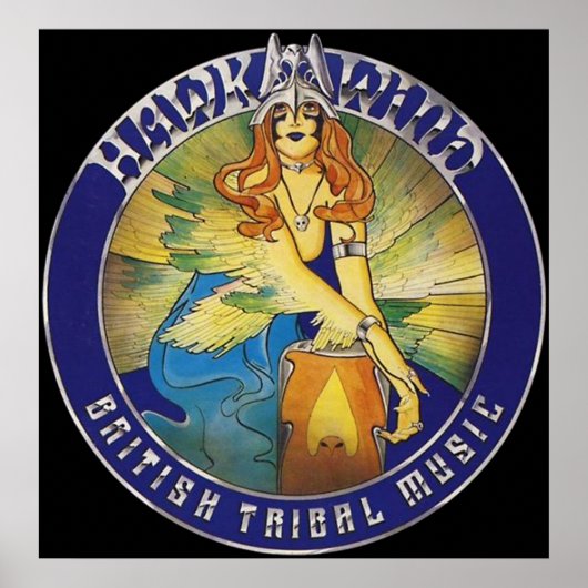 HAWKWIND – イギリスの部族の音楽 ポスター (正面)