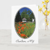 Hawley公園、CharltonのNYの挨拶状 カード (黄色い花)