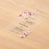 Hawthorn Acrylic Calligraphy Wedding Invitation アクリル招待状 (レイダウン)