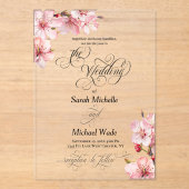 Hawthorn Acrylic Calligraphy Wedding Invitation アクリル招待状 (正面)