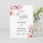 Hawthorn Elegant Calligraphy Wedding Invitation 招待状 (スタンド正面)