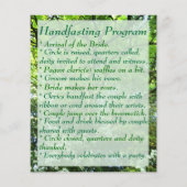 Hawthorn & Oak Handfasting Program with Notes (裏面)
