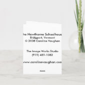 Hawthorneの校舎、Bridgport、VT カード (裏面)